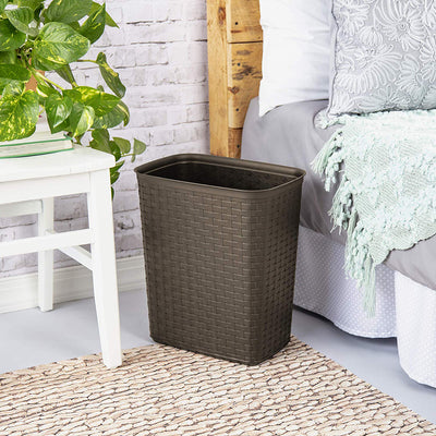 Sterilite Weave 5.8 Gallon Plastic Home/Office Wastebasket Trash Can (6 Pack) - VMInnovations