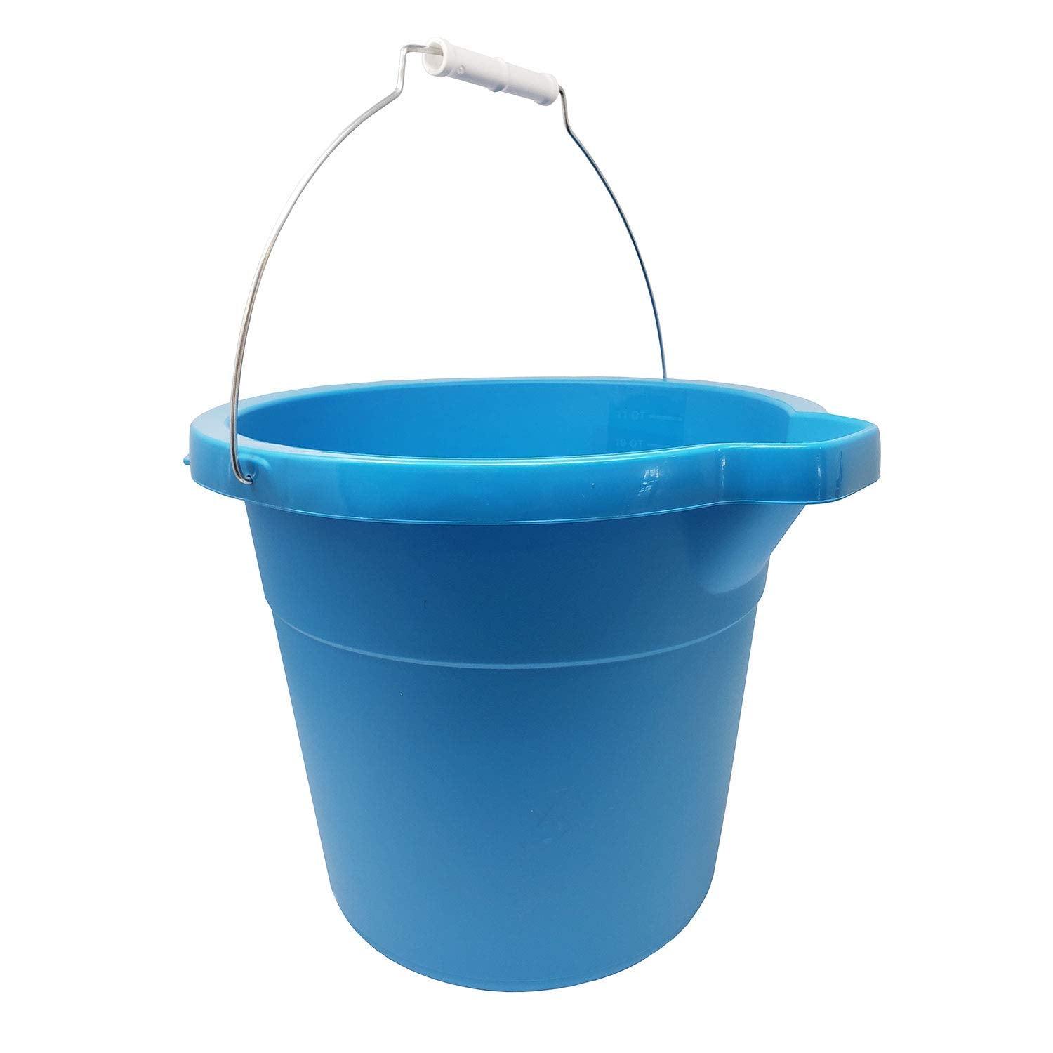 Sterilite Heavy-Duty Large 18-Quart Easy Pour Spout Pail Bucket, Blue (6 Pack)