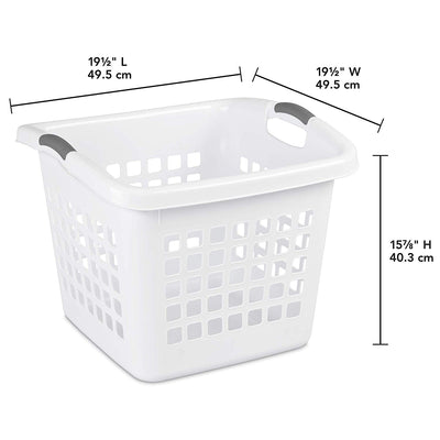 Sterilite Ultra 1.75 Bushel Plastic Dirty Clothes Laundry Basket Hamper (6 Pack)