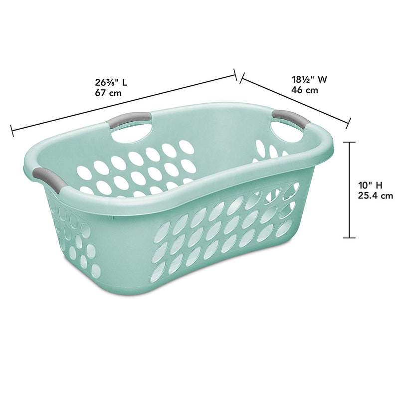 Sterilite Ultra HipHold 1.25 Bushel Plastic Clothes Laundry Basket (6 Pack)