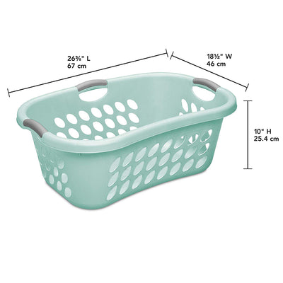 Sterilite Ultra HipHold 1.25 Bushel Plastic Stackable Clothes Laundry Basket Bin