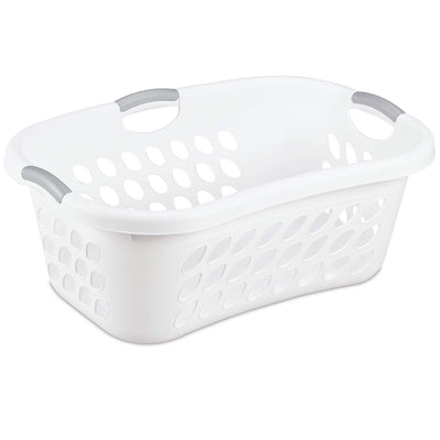 Sterilite Ultra HipHold 1.25 Bushel Plastic Stackable Clothes Laundry Basket Bin