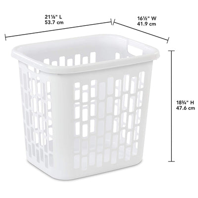 Sterilite Ultra Easy Carry Plastic Dirty Clothes Laundry Basket Hamper (12 Pack)