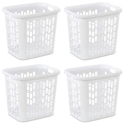 Sterilite Ultra Easy Carry Plastic Dirty Clothes Laundry Basket Hamper (4 Pack)