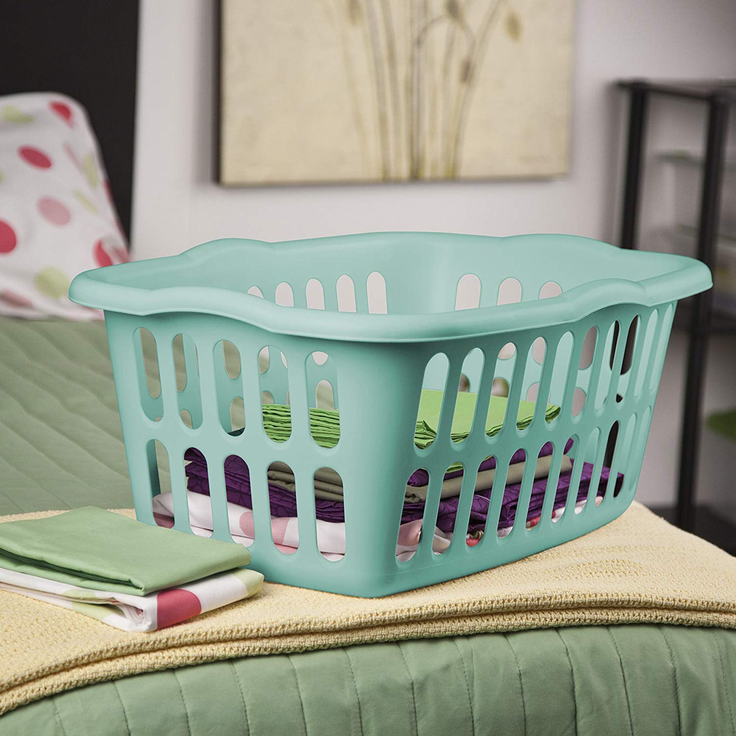 Sterilite 1.5 Bushel Plastic Clothes Laundry Basket Bin, Assorted (48 Pack) - VMInnovations