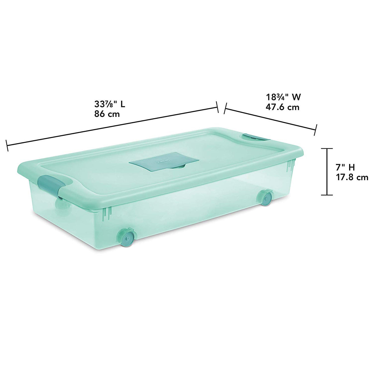 Sterilite 56 Quart Wheeled Fresh Scent Storage Container Box with Lid (16 Pack)
