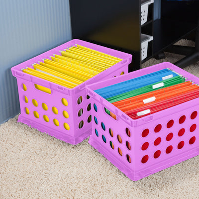 Sterilite Home Office Garage Plastic Stackable Storage File Crate Box (12 Pack)
