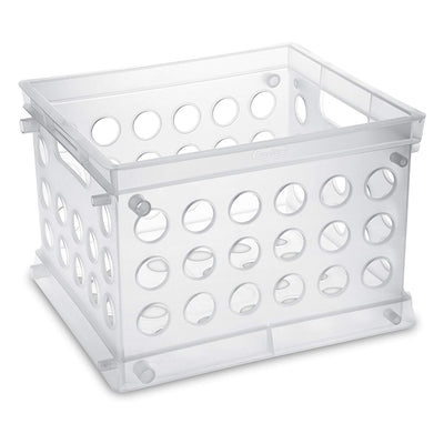 Sterilite Convenient Mini Square Small Storage Organizing Crate, Clear (36 Pack)