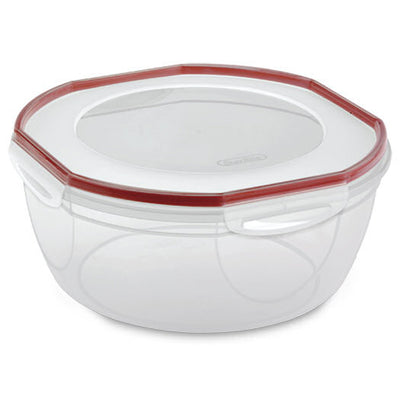 Sterilite Ultra Seal 8.10 Quart Plastic Food Storage Bowl Container, 4 Pack