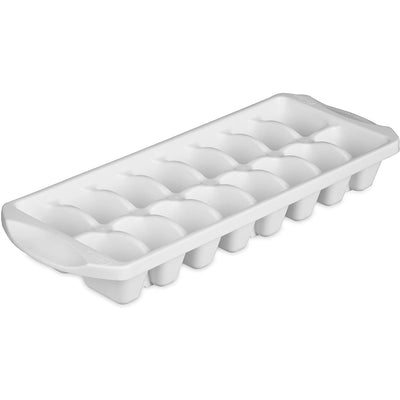 Sterilite BPA Free Flexible Stacking Home Ice Cube Mold Tray, White (1 Pack) - VMInnovations