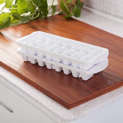 Sterilite BPA Free Flexible Stacking Home Ice Cube Mold Tray, White (1 Pack) - VMInnovations