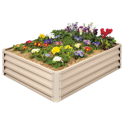 Stratco 4x3x1ft Raised Garden Bed & Brut Worm Castings Soil Builder, 30lb Bag - VMInnovations