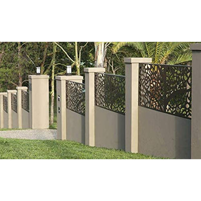 Stratco 4 x 2 Foot Decorative Privacy Screen Panel Fencing, Flora Pattern (Used)
