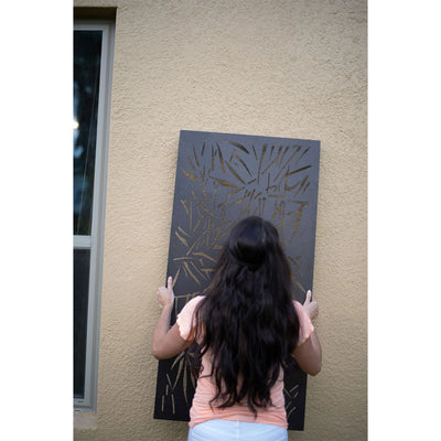 Stratco 6x3 Ft Privacy Screen Wall Art Panel, Jungle Design, Set of 2 (Damaged)