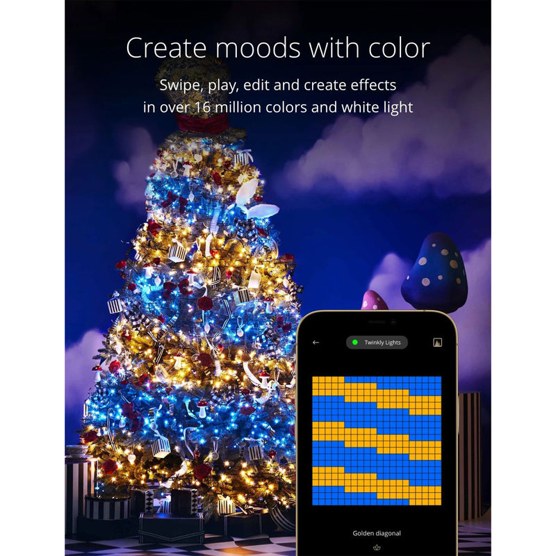 Twinkly Strings App-Controlled Smart LED Christmas Lights 400 RGB+W (For Parts)