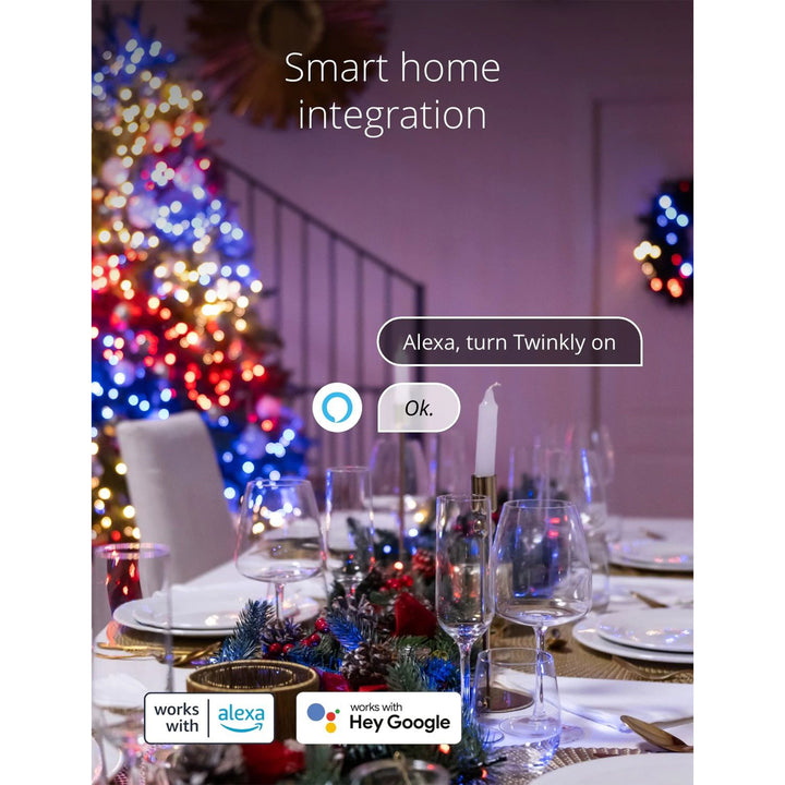 Twinkly Strings App-Controlled Smart LED Christmas Lights 400 RGB+White 105 Ft