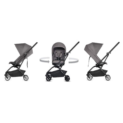 Cybex Eezy S Twist Travel System Stroller w/ Sun Canopy, Black (Open Box)
