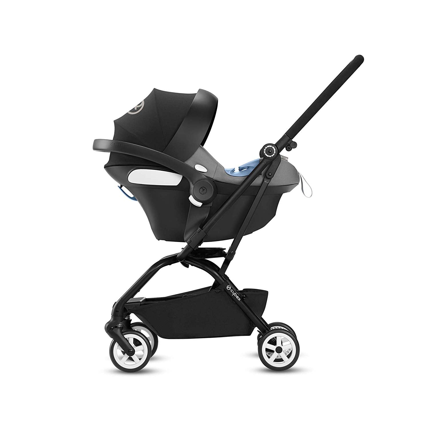 Cybex Eezy S Twist Travel System Stroller w/ Sun Canopy, Black (Open Box)