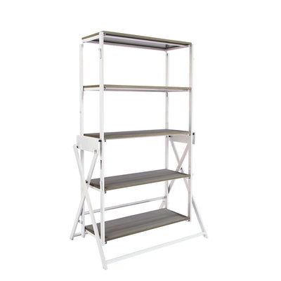 Origami 2 in 1 Wooden Display Storage Shelf To Table Desk Unit (Used)