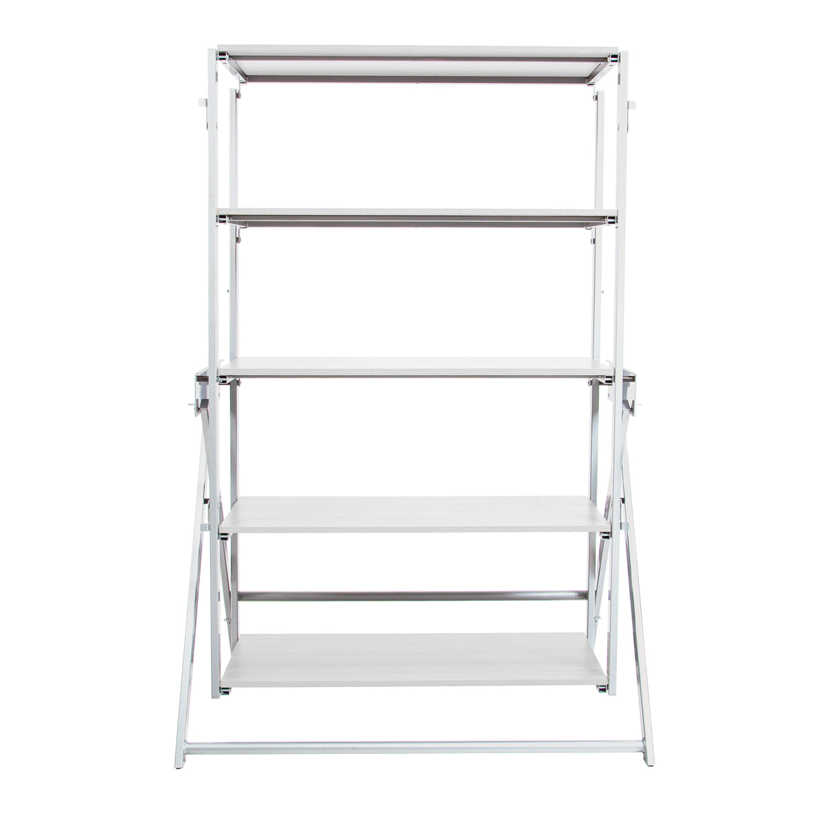 Origami 2 in 1 Multifunctional Wooden Display Storage Shelf To Table Desk Unit (Refurbished)