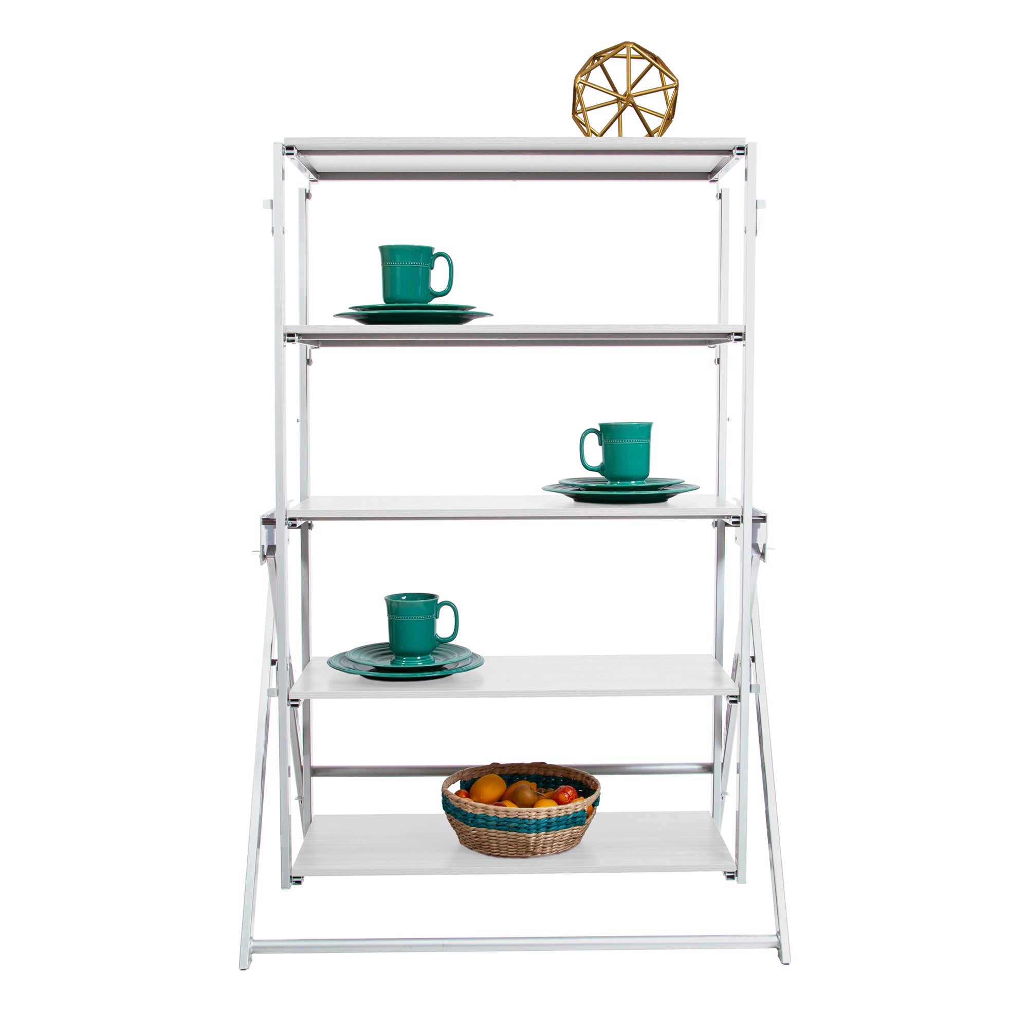 Origami 2 in 1 Wooden Display Storage Shelf To Table Desk Unit (Open Box)
