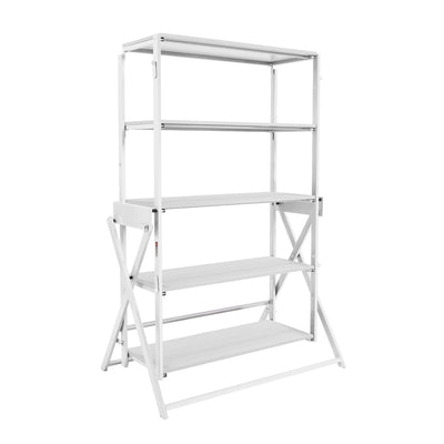 Origami 2in1 Multifunctional Wooden Display Storage Shelf To Table Unit (Used)