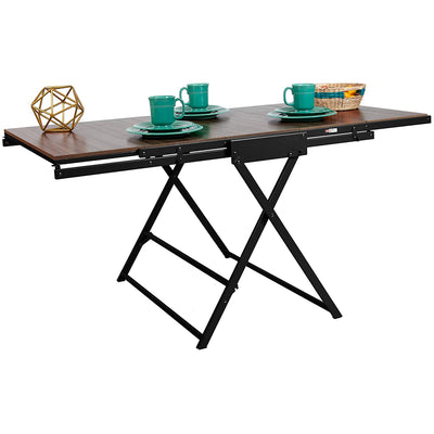 Origami 2 in 1 Multifunctional Wooden Storage Shelf To Table Desk Unit(Open Box) - VMInnovations