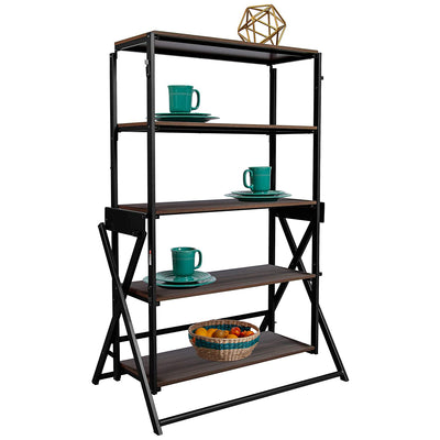 Origami 2 in 1 Multifunctional Wooden Storage Shelf To Table Desk Unit(Open Box) - VMInnovations