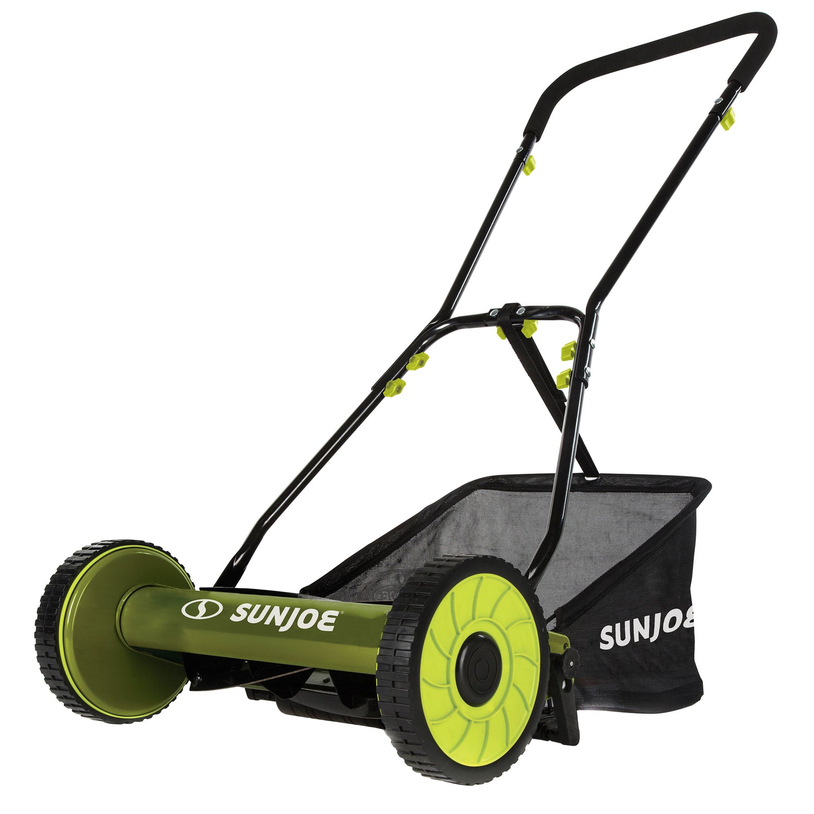 Sun Joe SUJ-MJ500M 16 Inch 4 Position Manual Reel Mower with Catcher (Open Box) - VMInnovations