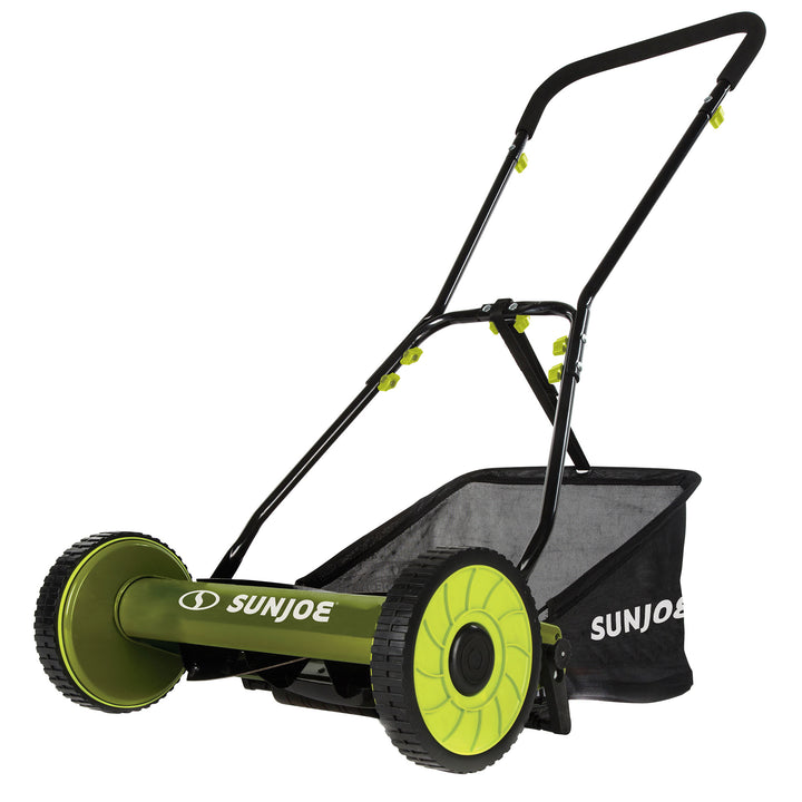 Sun Joe SUJ-MJ500M 16 Inch 4 Position Manual Reel Mower with Catcher (Open Box)
