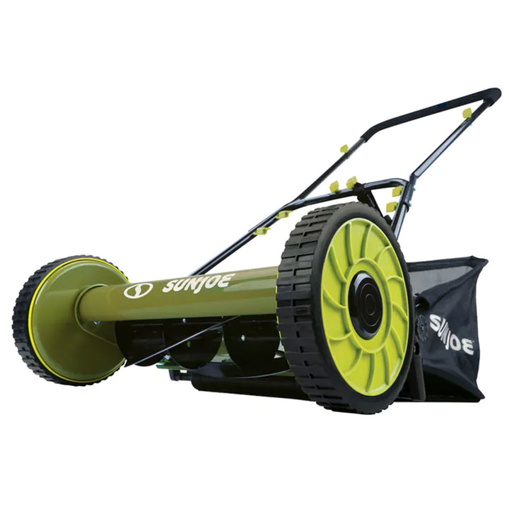 Sun Joe SUJ-MJ500M 16 Inch 4 Position Manual Reel Mower with Catcher (Open Box)