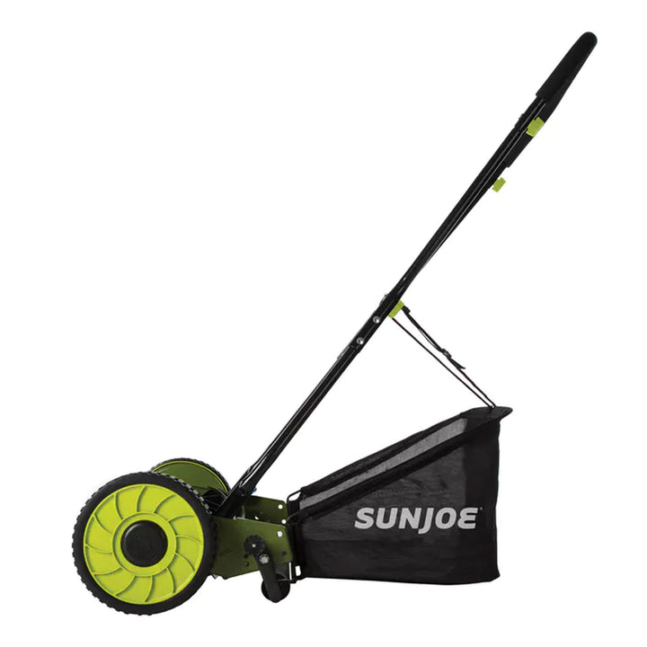Sun Joe SUJ-MJ500M 16 Inch 4 Position Manual Reel Mower with Catcher (Open Box)