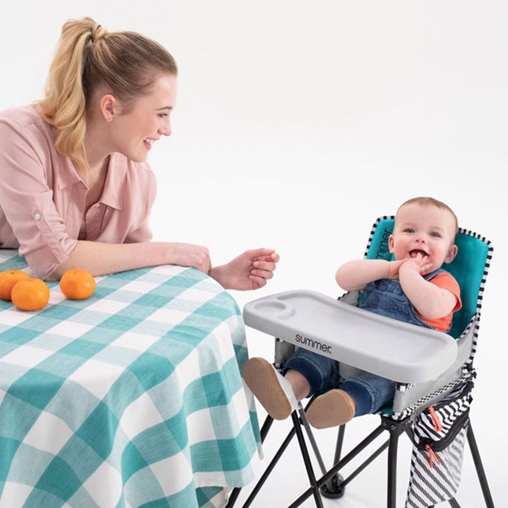 Summer Infant 22544 Pop ‘n Dine Sweet Life Edition Portable Highchair, Pink