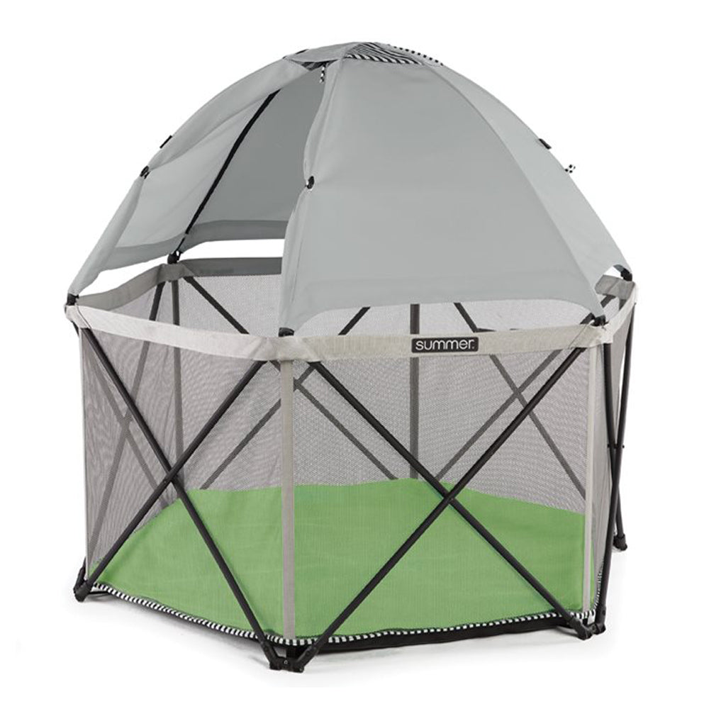 Summer Infant PopNPlay Sweetlife Edition Hex Playard Playpen, Green (Open Box)