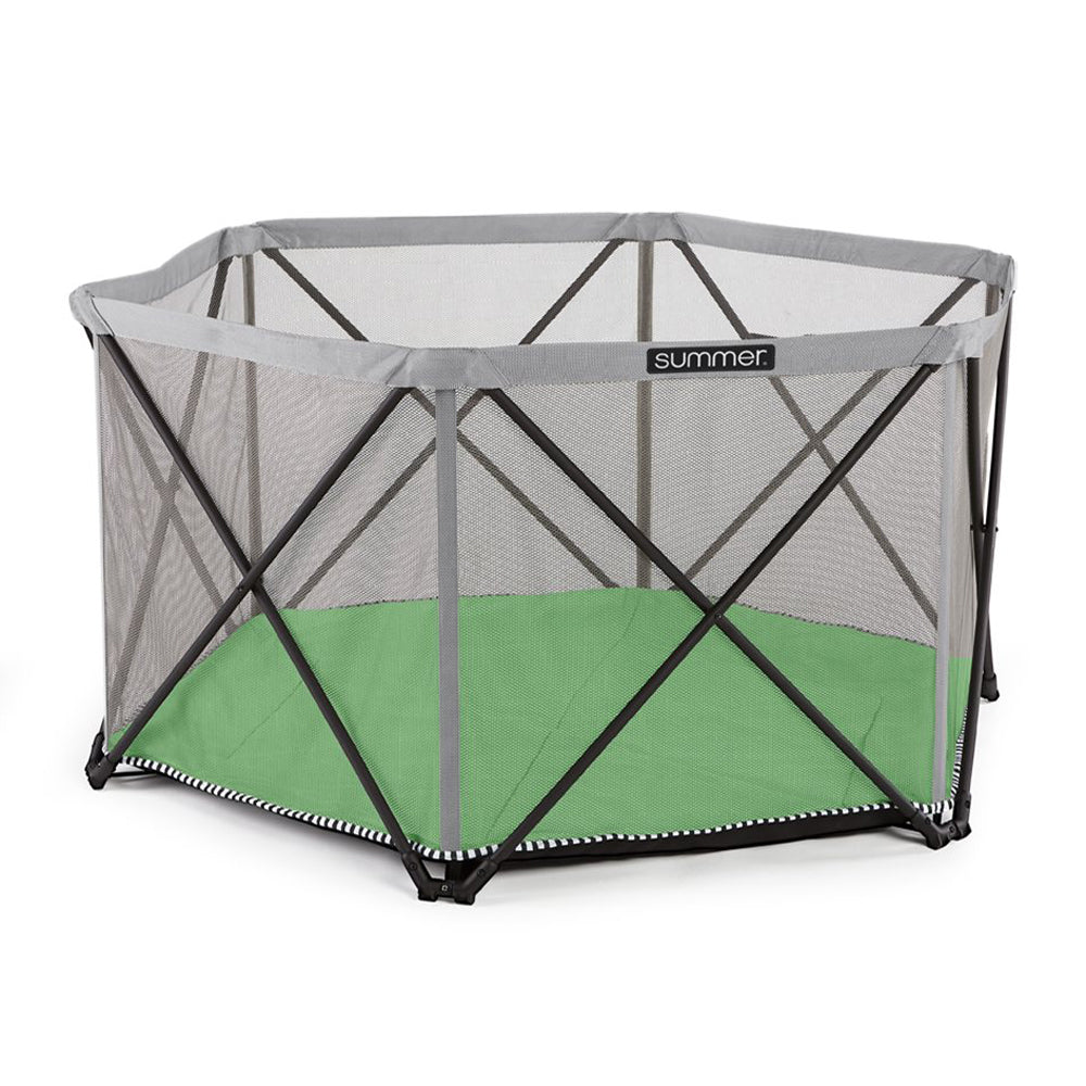 Summer Infant PopNPlay Sweetlife Edition Hex Playard Playpen, Green (Open Box)