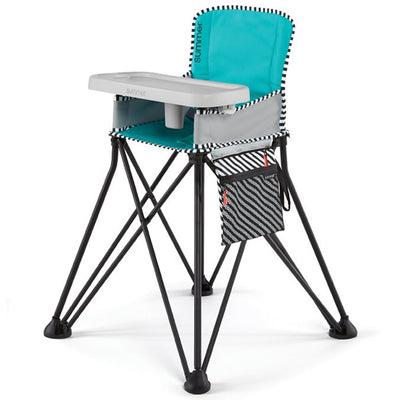 Summer Infant Pop ‘n Dine Sweet Life Portable High Chair, Aqua Sugar (Open Box)