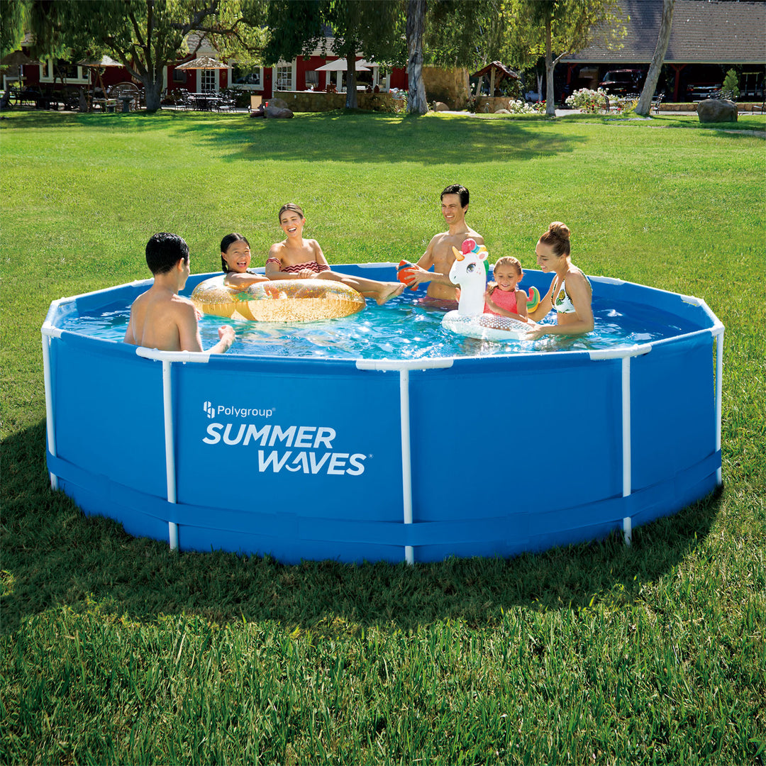 Summer Waves Active Metal Frame 12ft x 30in Above Ground Pool w/ Pump (Open Box)