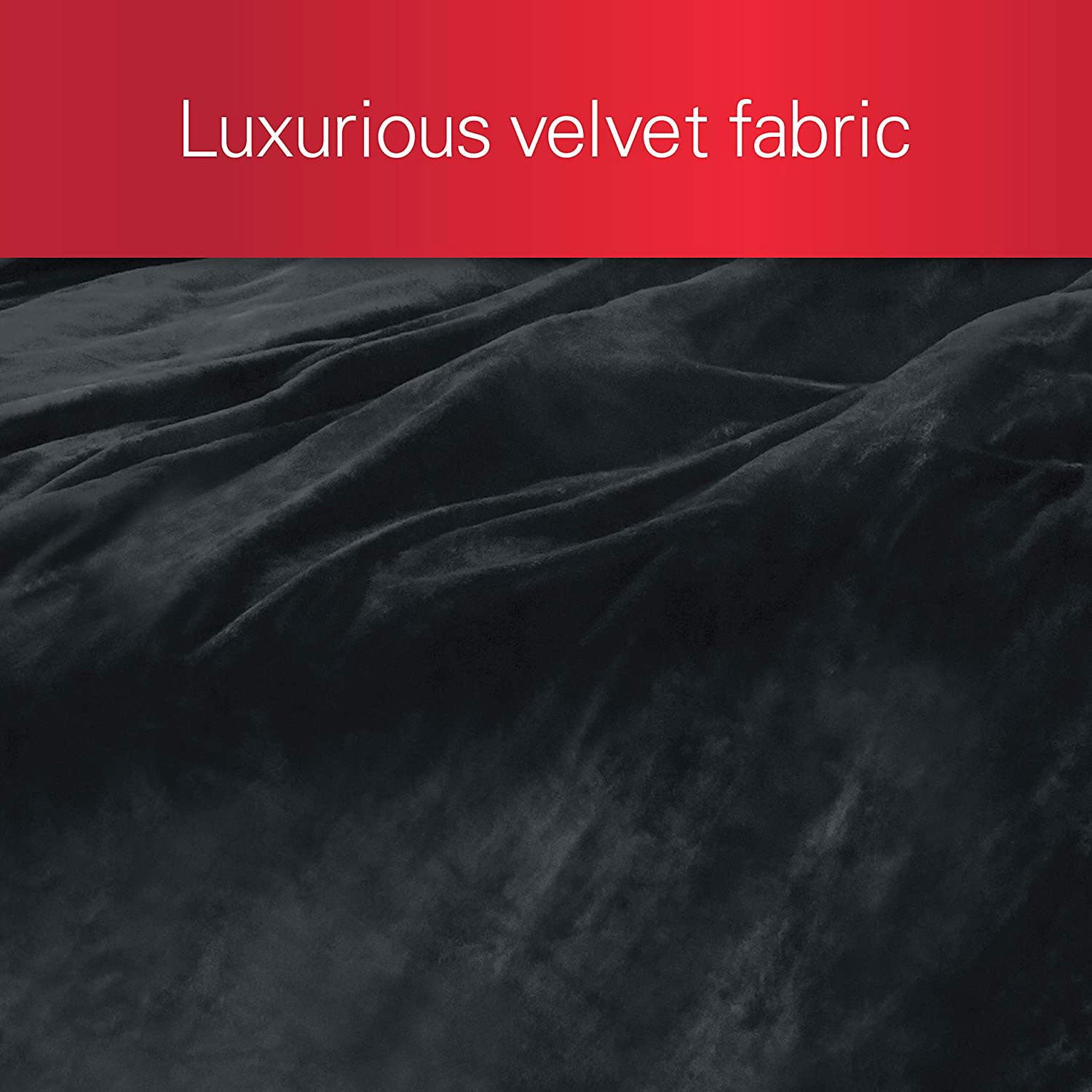 Sunbeam Full Sized Velvet Heated Throw Blanket with Controller, Gray (Open Box)