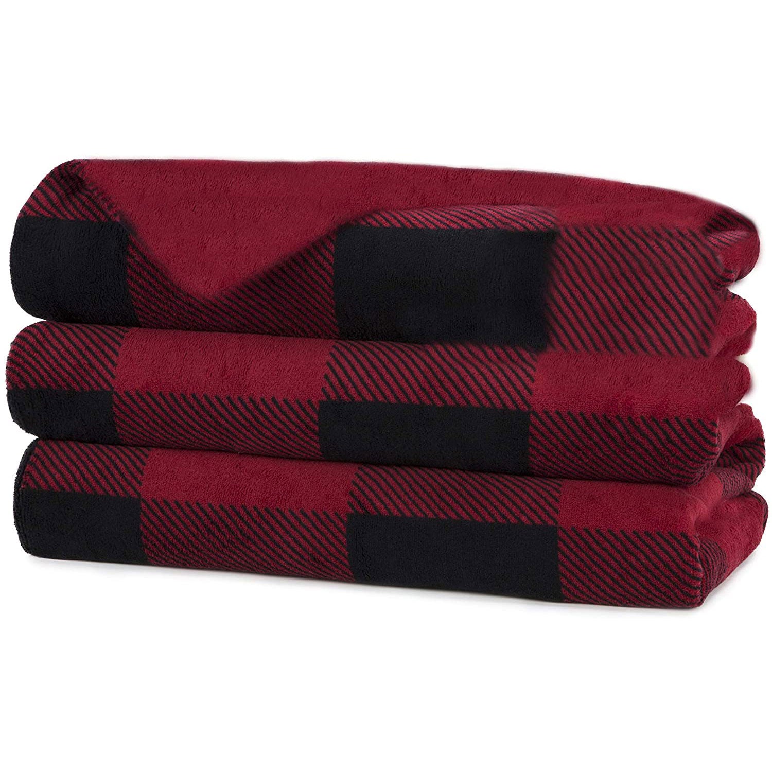 Sunbeam Heated Electric Fleece Throw Comforter w/ Controller, Red Plaid (Used) - VMInnovations