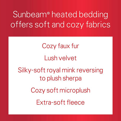 Sunbeam Heated Electric Fleece Throw Comforter w/ Controller, Red Plaid (Used) - VMInnovations