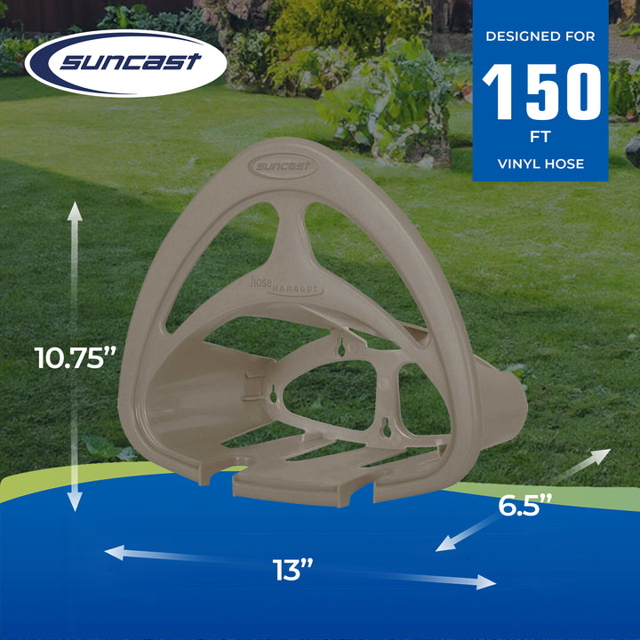 Suncast HH150 Outdoor Wall Mount Garden Hose Holder with Shelf, Taupe (4 Pack) - VMInnovations