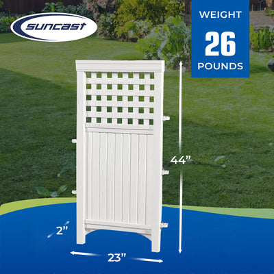 Suncast Outdoor Garden Yard 4 Panel Screen Enclosure Gated Fence, White (4 Pack)