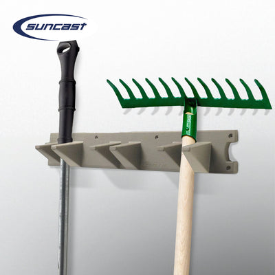 Suncast 2 Foot Wall Mount Long Handled Garden Tool Hanger Organizer (2 pack) - VMInnovations