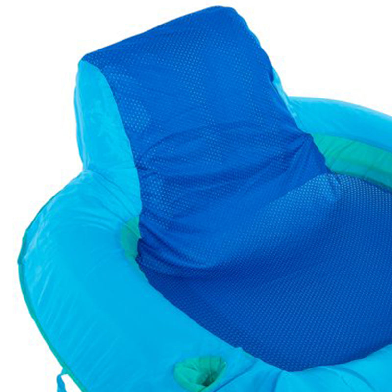 SwimWays Spring Float SunSeat Water Summertime Relaxation Lounger, Blue (3 Pack)
