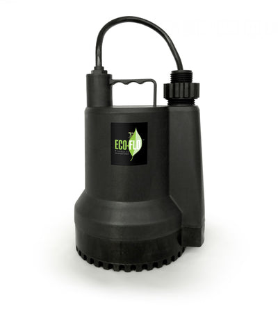 Eco-Flo 1/6 HP 1680 GPH Manual Submersible Thermoplastic Utility Pump (Open Box)