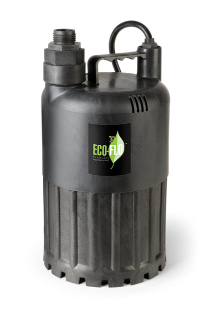 Eco Flo 1/2 HP 3180 GPH Manual Submersible Thermoplastic Utility Pump (Open Box)