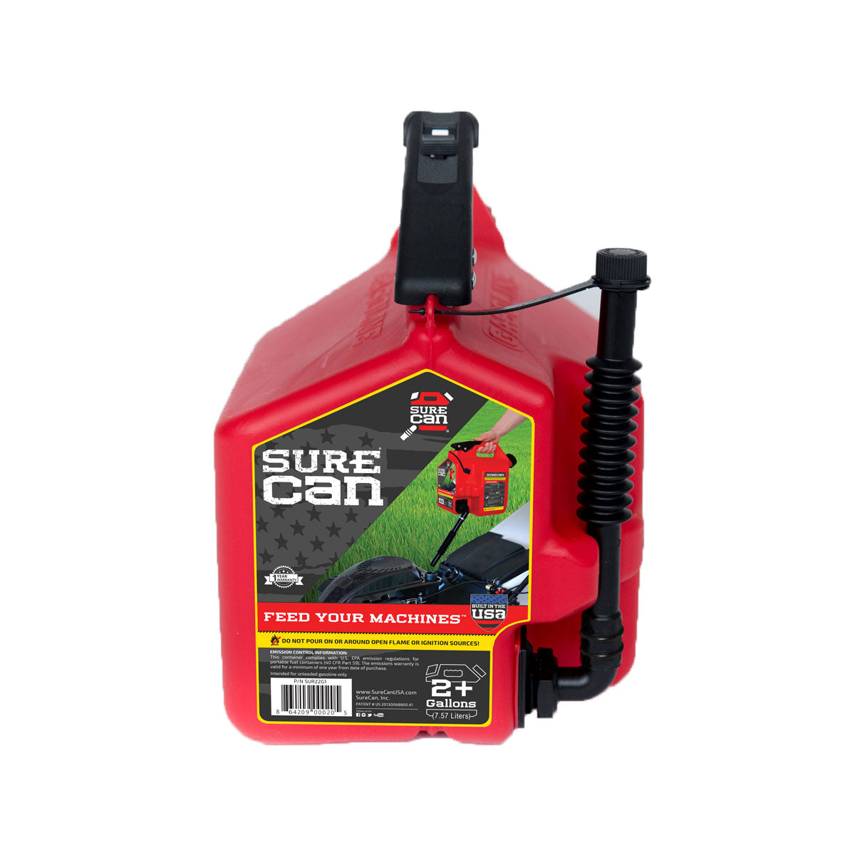 SureCan Easy Pour Nozzle 2 Plus Gallon Flow Control Gas Can, Red (Open Box)