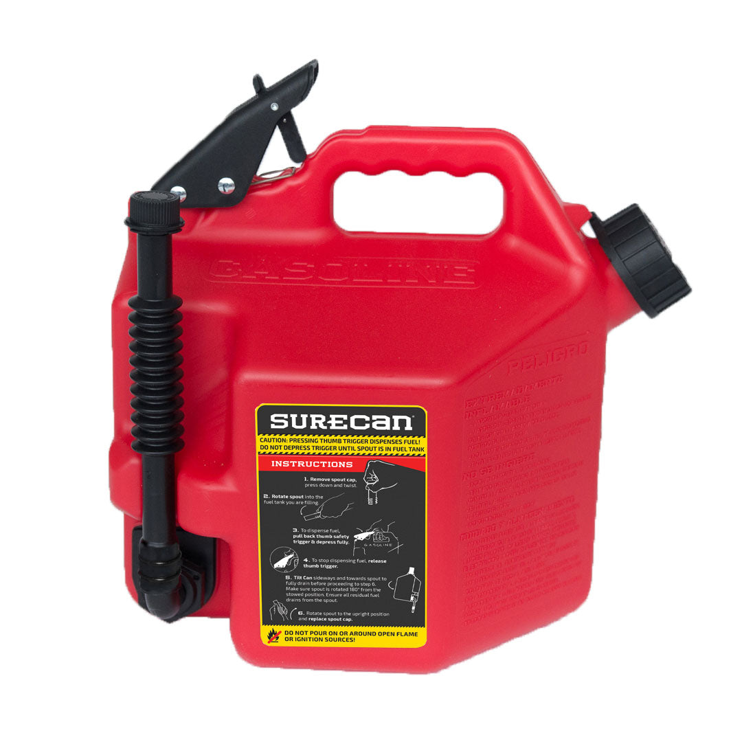 SureCan Easy Pour Nozzle 2 Plus Gallon Flow Control Gas Can, Red (Open Box)