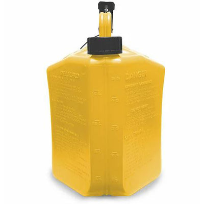 SureCan 5 Gallon Controlled Flow Gas Fuel Can w/Rotating Nozzle, Yellow (2 Pack)