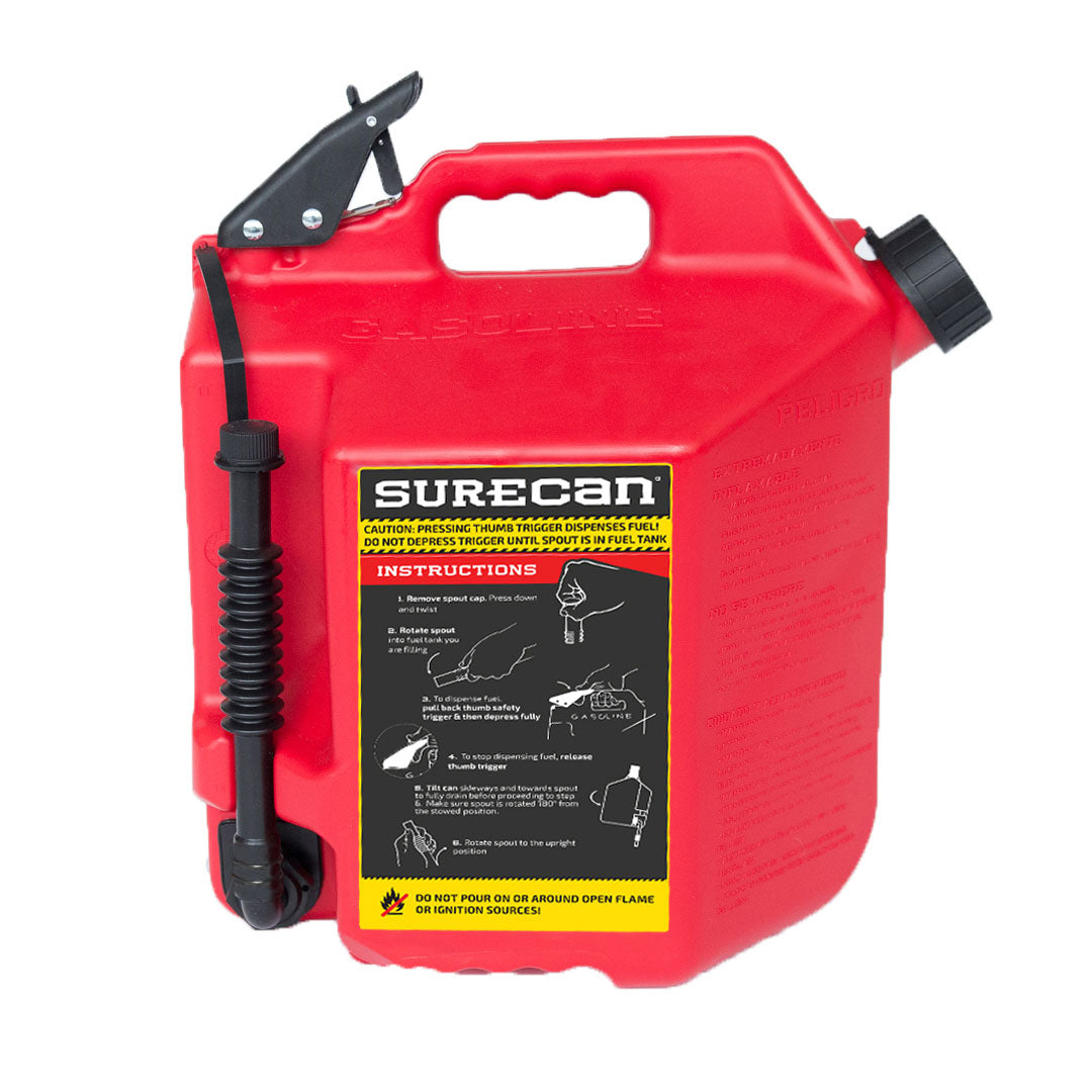 SureCan Rotating Nozzle 5 Gallon Flow Control Gas Container Can, Red (Open Box)